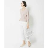 [1枚着としておすすめ]ホールガーメント(R)Vネックボリュームスリーブニット | MICHEL KLEIN | 詳細画像16 