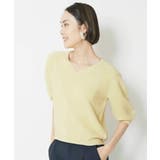 [1枚着としておすすめ]ホールガーメント(R)Vネックボリュームスリーブニット | MICHEL KLEIN | 詳細画像19 