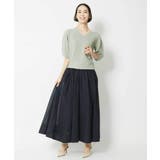 [1枚着としておすすめ]ホールガーメント(R)Vネックボリュームスリーブニット | MICHEL KLEIN | 詳細画像24 