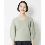 [1枚着としておすすめ]ホールガーメント(R)Vネックボリュームスリーブニット | MICHEL KLEIN | 詳細画像27 