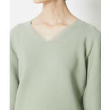 [1枚着としておすすめ]ホールガーメント(R)Vネックボリュームスリーブニット | MICHEL KLEIN | 詳細画像30 