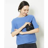 ブルー(55) | [新色]ホールガーメント(R)ボートネックニット（WEB限定カラーあり） | MICHEL KLEIN