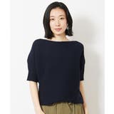 ネイビー(57) | [新色]ホールガーメント(R)ボートネックニット（WEB限定カラーあり） | MICHEL KLEIN