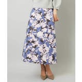 ブルー | アンティークローズプリントスカート | MICHEL KLEIN