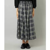 [セットアップ対応]ギャザースカート シアーチェック柄 | MICHEL KLEIN | 詳細画像18 