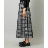 [セットアップ対応]ギャザースカート シアーチェック柄 | MICHEL KLEIN | 詳細画像19 