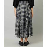 [セットアップ対応]ギャザースカート シアーチェック柄 | MICHEL KLEIN | 詳細画像20 