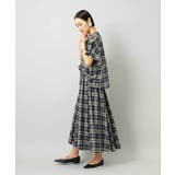 [セットアップ対応]ギャザースカート シアーチェック柄 | MICHEL KLEIN | 詳細画像6 