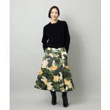 [セットアップ対応]モダンフラワープリントタックフレアスカート  | MICHEL KLEIN | 詳細画像11 