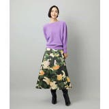 [セットアップ対応]モダンフラワープリントタックフレアスカート  | MICHEL KLEIN | 詳細画像6 