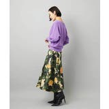 [セットアップ対応]モダンフラワープリントタックフレアスカート  | MICHEL KLEIN | 詳細画像7 