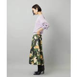 [セットアップ対応]モダンフラワープリントタックフレアスカート  | MICHEL KLEIN | 詳細画像9 