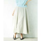 ライトグレー(91) | バックギャザーフレアスカート | MICHEL KLEIN