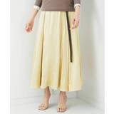 レザーライクサテンフレアスカート | MICHEL KLEIN | 詳細画像1 