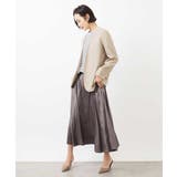 レザーライクサテンフレアスカート | MICHEL KLEIN | 詳細画像13 