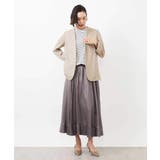 レザーライクサテンフレアスカート | MICHEL KLEIN | 詳細画像14 