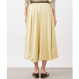 レザーライクサテンフレアスカート | MICHEL KLEIN | 詳細画像17 