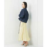 レザーライクサテンフレアスカート | MICHEL KLEIN | 詳細画像8 