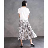 [セットアップ対応]かすれチェック柄ギャザースカート | MICHEL KLEIN | 詳細画像10 