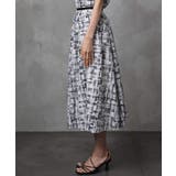 [セットアップ対応]かすれチェック柄ギャザースカート | MICHEL KLEIN | 詳細画像13 