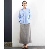 [リラックスボトム]ダルサテン Iラインスカート | MICHEL KLEIN | 詳細画像15 