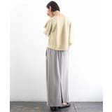 [リラックスボトム]ダルサテン Iラインスカート | MICHEL KLEIN | 詳細画像20 