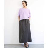 [リラックスボトム]ダルサテン Iラインスカート | MICHEL KLEIN | 詳細画像25 