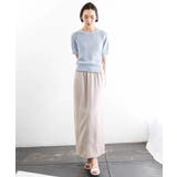 [リラックスボトム]ダルサテン Iラインスカート | MICHEL KLEIN | 詳細画像30 