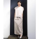 [リラックスボトム]ダルサテン Iラインスカート | MICHEL KLEIN | 詳細画像32 