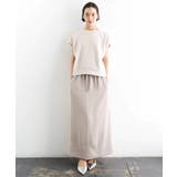 [リラックスボトム]ダルサテン Iラインスカート | MICHEL KLEIN | 詳細画像35 