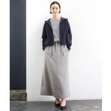 [リラックスボトム]ダルサテン Iラインスカート | MICHEL KLEIN | 詳細画像9 