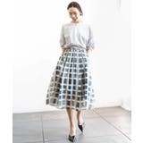 [セットアップ対応]チェック柄タックフレアスカート | MICHEL KLEIN | 詳細画像12 