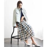 [セットアップ対応]チェック柄タックフレアスカート | MICHEL KLEIN | 詳細画像14 