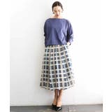 [セットアップ対応]チェック柄タックフレアスカート | MICHEL KLEIN | 詳細画像16 