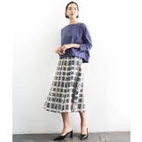 [セットアップ対応]チェック柄タックフレアスカート | MICHEL KLEIN | 詳細画像18 