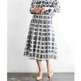 [セットアップ対応]チェック柄タックフレアスカート | MICHEL KLEIN | 詳細画像2 