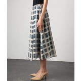 [セットアップ対応]チェック柄タックフレアスカート | MICHEL KLEIN | 詳細画像22 