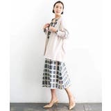 [セットアップ対応]チェック柄タックフレアスカート | MICHEL KLEIN | 詳細画像8 