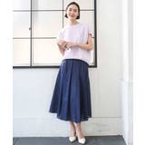 [セットアップ対応]ライトワッフルタックフレアスカート | MICHEL KLEIN | 詳細画像4 