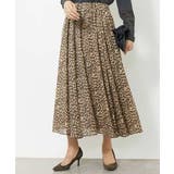 レオパードプリントタックフレアースカート(オリジナルプリント) | MICHEL KLEIN | 詳細画像1 