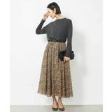 レオパードプリントタックフレアースカート(オリジナルプリント) | MICHEL KLEIN | 詳細画像16 