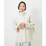 アイボリー | ミドル丈スタンドライトコート | MICHEL KLEIN