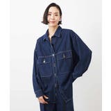 ネイビー | [セットアップ対応]デニムカバーオールジャケット | MICHEL KLEIN