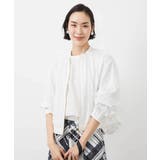 ホワイト | ［セットアップ対応］クラッシュレザーライクノーカラーブルゾン | MICHEL KLEIN