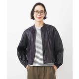 ブラック | ［セットアップ対応］クラッシュレザーライクノーカラーブルゾン | MICHEL KLEIN