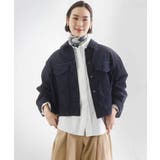 ネイビー | [セットアップ対応]デニムダブルポケットブルゾン | MICHEL KLEIN