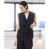 ネイビー | [セットアップ対応]ツイードライク フィッシャーマンジレ | MICHEL KLEIN