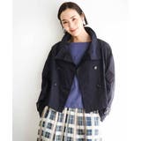 ネイビー | スタンドカラーショートブルゾン | MICHEL KLEIN