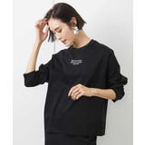 ブラック | [ドラマ着用]ロングスリーブロゴTシャツ | MICHEL KLEIN
