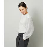 ライトグレー | パフスリーブ異素材カットソー | MICHEL KLEIN